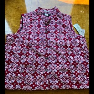 Women’s Quilted Casual Vest.  Size L